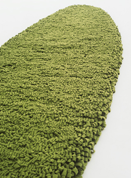 hand hooked wool strip carpet